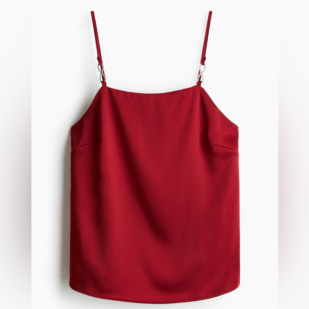 h & m red infinity spaghetti strap tank